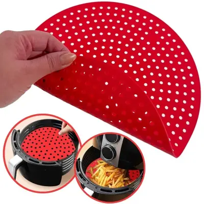 Tapete Protetor Silicone Redondo Para Air Fryer