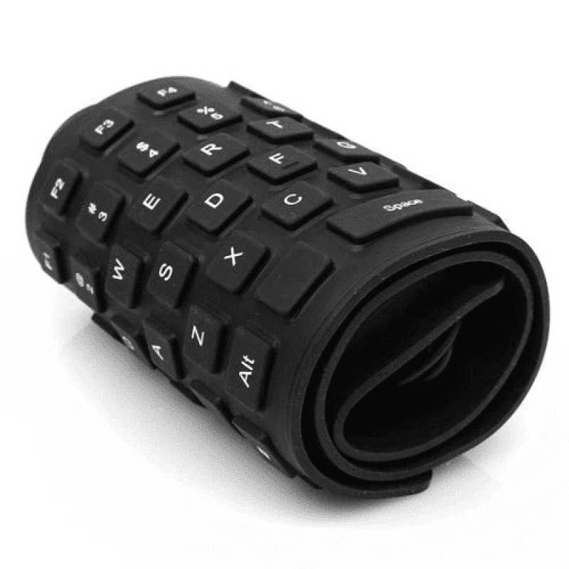 Teclado Flexível De Silicone Usb Dobrável Notebook Pc Tablet