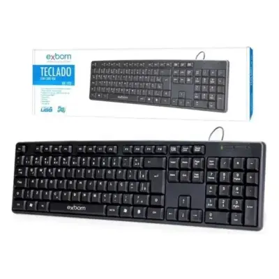 Teclado USB ABNT2 com Fio Padrão Brasileiro – BK-103