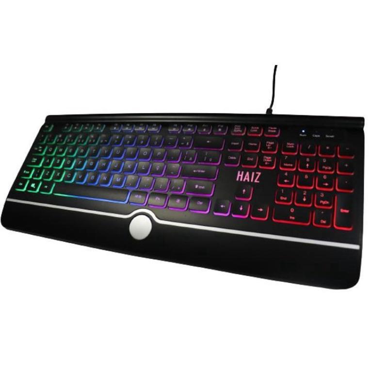 Teclado Gamer HAIZ HZ-580 Teclas Baixas e Silenciosas – USB – Preto – ABNT2