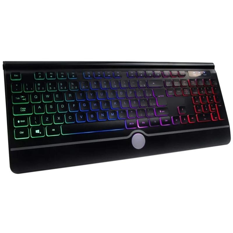 Teclado Gamer HAIZ HZ-580 Teclas Baixas e Silenciosas – USB – Preto – ABNT2