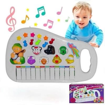 Teclado Piano Musical Infantil Fazendinha com Sons de Animais