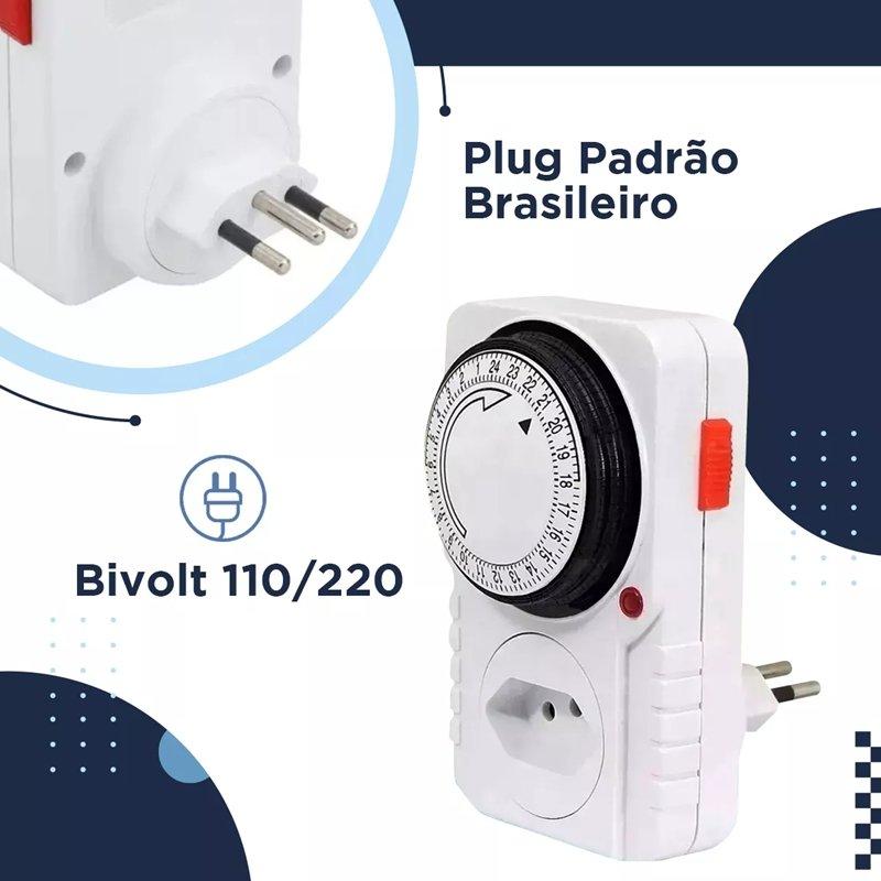 Temporizador Timer Mecanico Analógico Bivolt 110V/220V