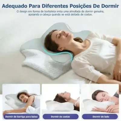 Travesseiro Cervical Ortopédico Espuma de Memória