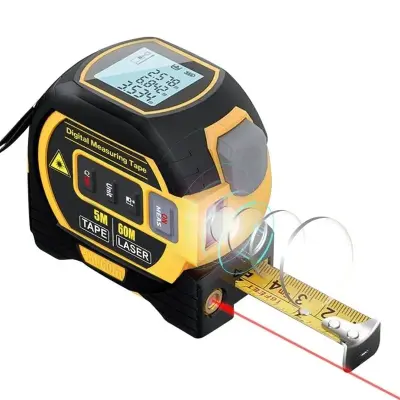 Trena A Laser Digital Multifuncional Fita Métrica 3 em 1 Longa Distância