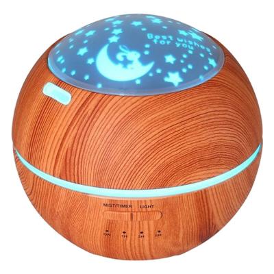 Umidificador Aromatizador Ambientes Luminária Madeira Estrela e Lua