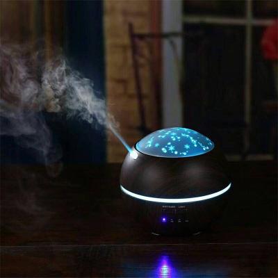 Umidificador Aromatizador Ambientes Luminária Madeira Estrela e Lua