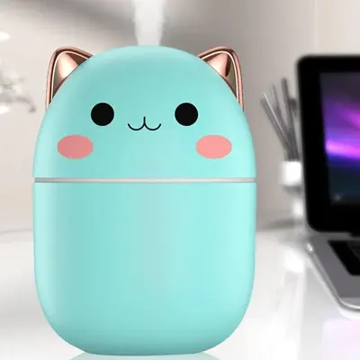 Umidificador Difusor De Ar Climatizador Aromático Gatinho – 250ML