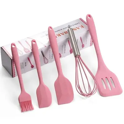 Utensílios De Cozinha Silicone com Fue – Kit c/ 5
