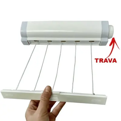 Varal de Parede Automático Retrátil Secalux 5 Cordas 4,1m
